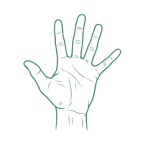 Stilisierte Hand