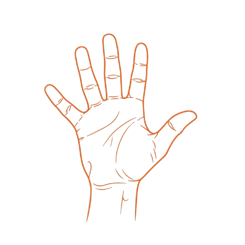 Stilisierte Hand