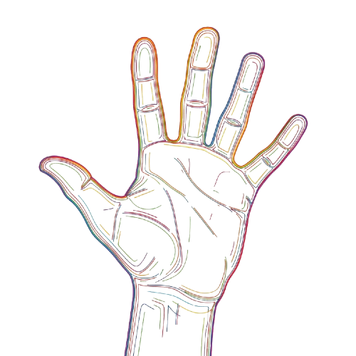 Stilisierte Hand